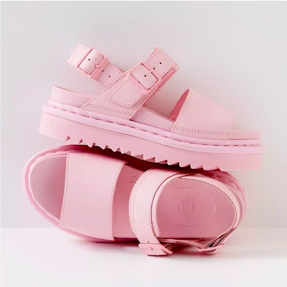 Dr. Martens Shoes Dr Martens Voss Mono Leather Strap Chalk Pink
